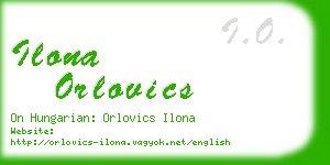 ilona orlovics business card